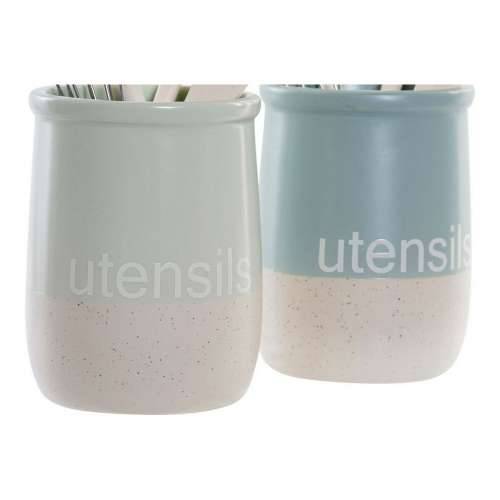 Posuda za Kuhinjski Pribor DKD Home Decor Kaučukovac Gres Keramika (2 pcs) Cijena