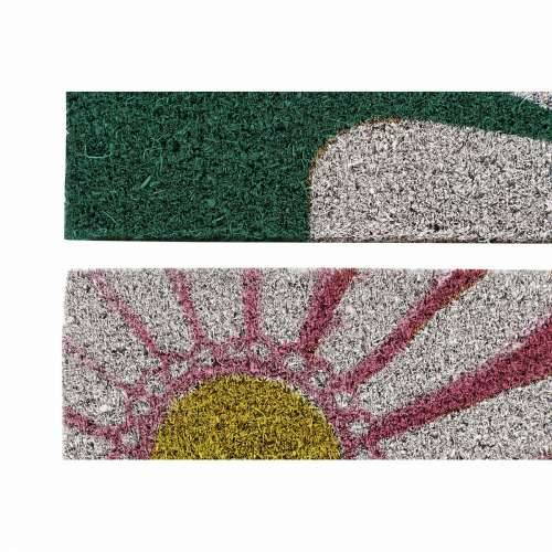 Prostirač DKD Home Decor Roza Guma Metvica Bijela Rumena 2 kom. Kokosova vlakna (60 x 40 x 0,5 cm) Cijena