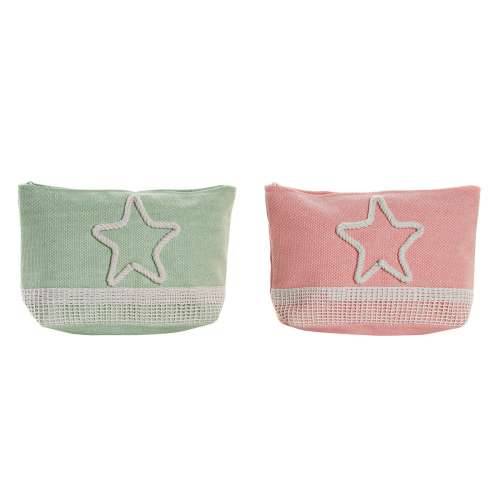 Neseser DKD Home Decor Bež Koraljni Metvica Mediteran (25 x 7 x 15 cm) (2 kom.) Cijena