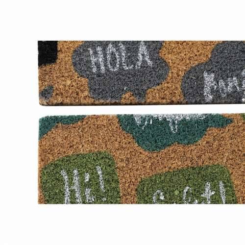 Prostirač DKD Home Decor Crna Siva Smeđa Guma Metvica 2 kom. Kokosova vlakna (60 x 40 x 1,5 cm) Cijena