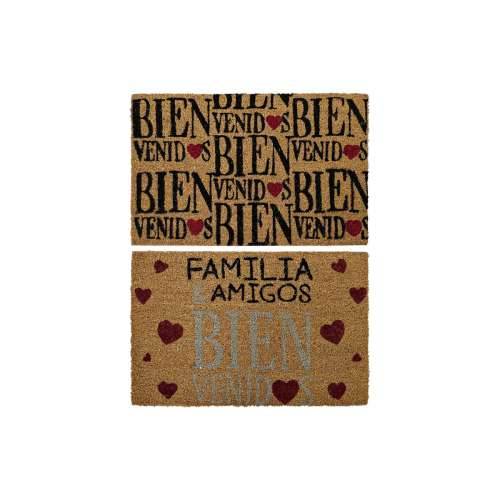 Prostirač DKD Home Decor Crvena Crna Smeđa Guma 2 kom. gradski Kokosova vlakna (60 x 40 x 1,5 cm) Cijena