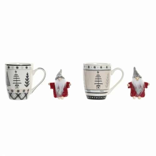 Velika Šalica DKD Home Decor Roza Crna Porculan Bone China (360 ml) (2 kom.) Cijena