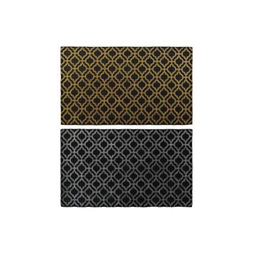 Prostirač DKD Home Decor Srebrna Crna zlatan Guma Arap 2 kom. (75 x 45 x 0,5 cm) Cijena