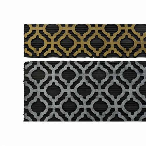 Prostirač DKD Home Decor Srebrna Crna zlatan Guma Arap 2 kom. (75 x 45 x 0,5 cm) Cijena