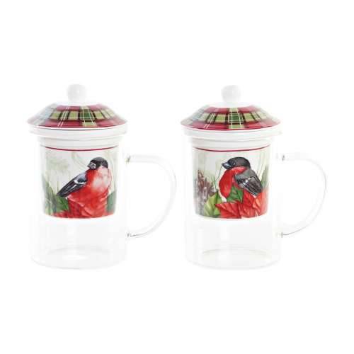 Šalica za Čaj DKD Home Decor Putns Kristal Porculan Crvena (300 ml) (2 kom.) Cijena