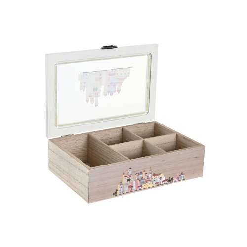 Kutija za Čajeve DKD Home Decor Kristal Pisana Drvo MDF (2 kom.) (23 x 15 x 7 cm) Cijena