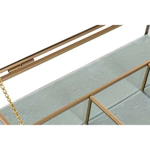 Kutija za nakit DKD Home Decor Kristal Metal Zelena Svjetlo siva (27 x 15 x 5,5 cm) (2 kom.) Cijena