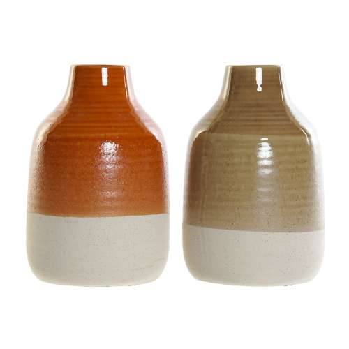 Vrč DKD Home Decor Porculan Smeđa Oranžna (2 kom.) (17 x 17 x 27 cm) Cijena