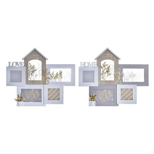 Okvir za sliku DKD Home Decor Love Home Drvo Cvijet Prirodno (46 x 3 x 39 cm) (2 kom.) Cijena