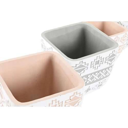 Set Tegli DKD Home Decor Siva Bež Cement Tropsko (2 kom.) (14 x 14 x 13 cm) Cijena
