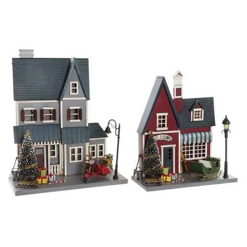 Božićni ukras DKD Home Decor Metal PVC kuća (30 x 12,5 x 40 cm) (2 kom.) Cijena