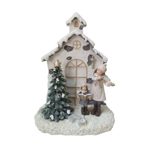 Božićni ukras DKD Home Decor Smola kuća (16,5 x 9 x 21 cm) (2 kom.) Cijena