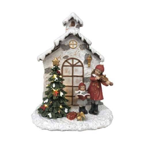 Božićni ukras DKD Home Decor Smola kuća (16,5 x 9 x 21 cm) (2 kom.) Cijena
