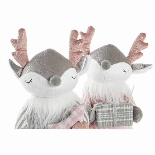 Ukrasna figura DKD Home Decor Crăciun Životinja Poliester Jelen (14 x 17 x 28 cm) (2 kom.) Cijena