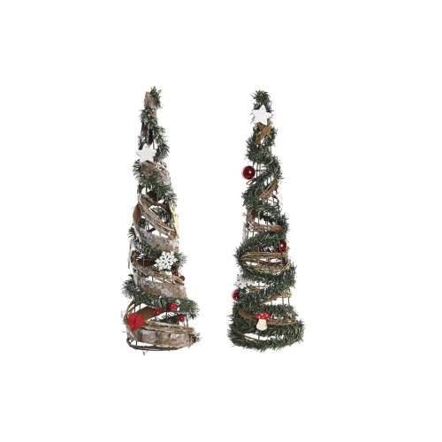 Pom de Crăciun DKD Home Decor Prirodno Crvena Metal Zelena (14 x 14 x 51 cm) (2 kom.) Cijena