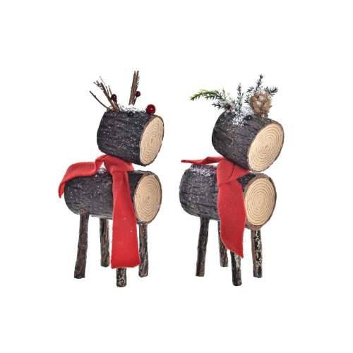 Ukrasna figura DKD Home Decor Crăciun Šljokice Sob Breza (10 x 9 x 23 cm) (2 kom.) Cijena