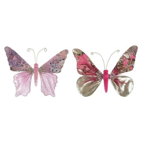 Božićni ukras DKD Home Decor Poliester Metulj (22 x 3 x 18 cm) (2 kom.) Cijena