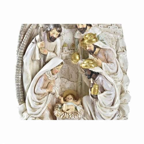 Božićne jaslice DKD Home Decor zlatan Krema Smola Pisana (18 x 9 x 25,5 cm) (2 kom.) Cijena