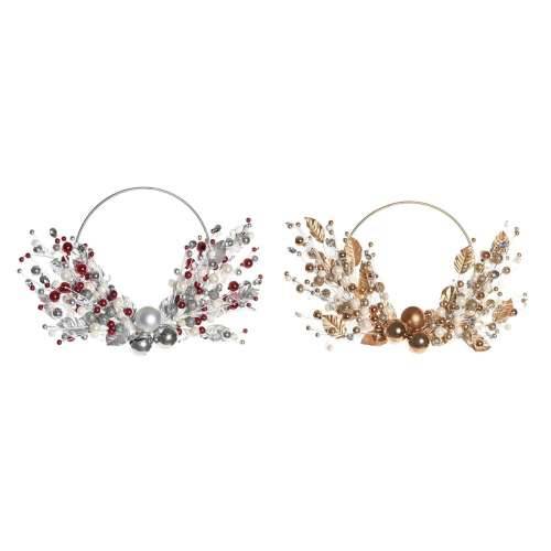 Coroană de Crăciun DKD Home Decor Metal Poliester (55 x 5 x 40 cm) (2 kom.) Cijena