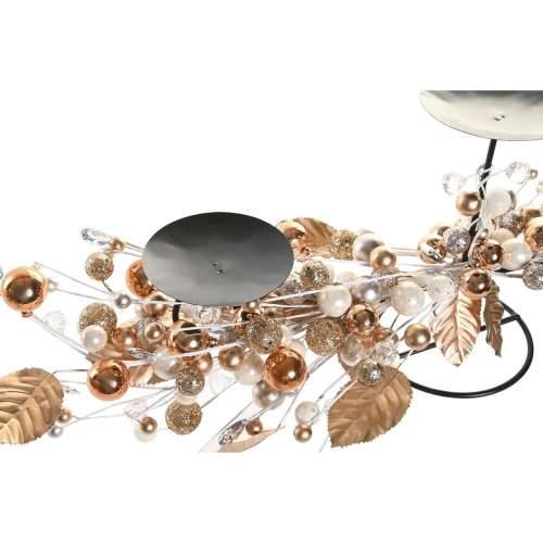 Svijećnjak DKD Home Decor Biseri Srebrna zlatan Metal PVC (70 x 10 x 20 cm) (2 kom.) Cijena