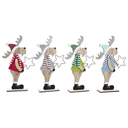 Božićni ukras DKD Home Decor Drvo Poliester Sob (5 x 22 x 41 cm) (4 kom.) Cijena