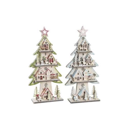 Pom de Crăciun DKD Home Decor Crvena drvo Plava Roza Drvo Zelena (23 x 9 x 47 cm) (2 kom.) Cijena