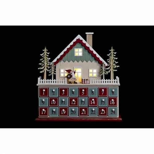 Kalendar Advent DKD Home Decor Drvo kuća (32 x 8 x 33 cm) (2 kom.) Cijena