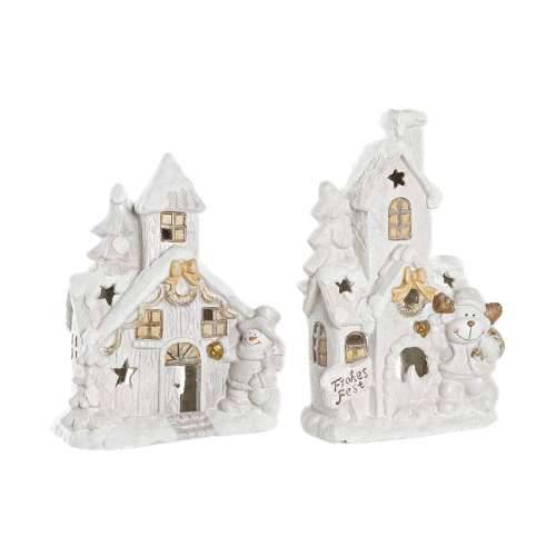 Božićni ukras DKD Home Decor kuća snježno magnezij (38 x 21 x 45 cm) (2 kom.) Cijena