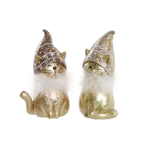 Božićni ukras DKD Home Decor Smola mačka (9 x 6 x 15 cm) (2 kom.) Cijena