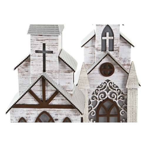 Božićni ukras DKD Home Decor crkva MDF (12,5 x 11 x 33 cm) (2 kom.) Cijena