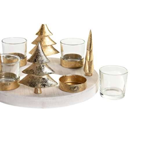 Božićni Svijećnjak DKD Home Decor Prirodno zlatan (2 kom.) (21 x 11,5 x 21 cm) Cijena