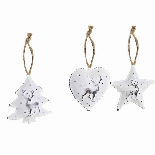 Set Božićnih Ukrasa DKD Home Decor Metal (12 x 12 x 3 cm) (3 kom.) Cijena