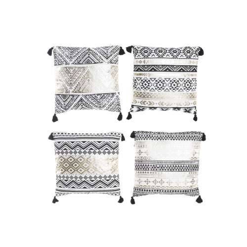 Jastuk DKD Home Decor Crna zlatan Poliester Pamuk Aluminij Arap (45 x 10 x 45 cm) (4 kom.) Cijena