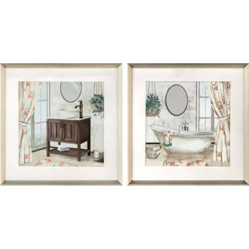 Slika DKD Home Decor Kupaonice (2 kom.) (40 x 2 x 40 cm) Cijena