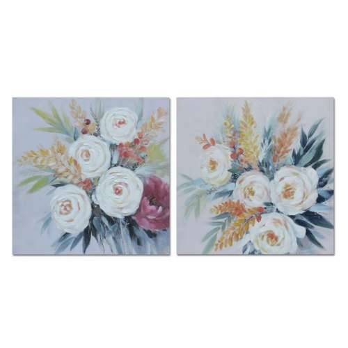 Slika DKD Home Decor Ziedi (80 x 2,8 x 80 cm) (2 kom.) Cijena