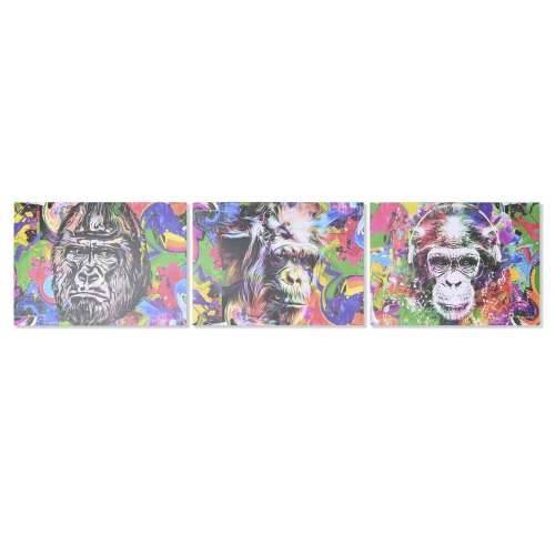 Slika DKD Home Decor Gorila moderan (70 x 1,8 x 50 cm) (3 kom.) Cijena