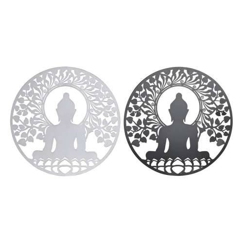 Zidni Ukras DKD Home Decor Metal Buda (2 kom.) (60 x 1 x 60 cm) Cijena