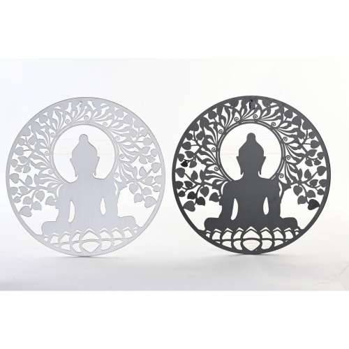 Zidni Ukras DKD Home Decor Metal Buda Orijentalno (2 kom.) (40 x 1 x 40 cm) Cijena