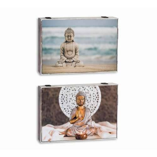 Pokrivala DKD Home Decor Pisana Drvo MDF Buda brojač (2 kom.) Cijena
