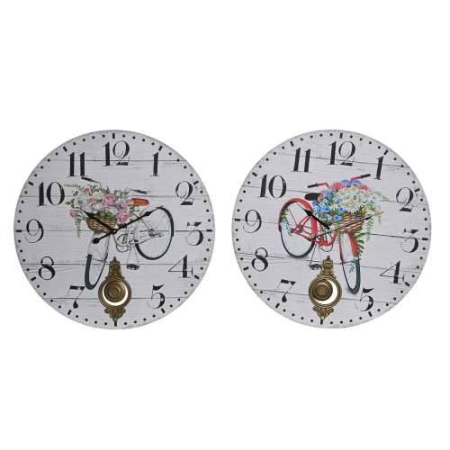 Zidni sat DKD Home Decor Bicikl Metal Pisana Drvo MDF (2 kom.) (58 x 4 x 58 cm) Cijena
