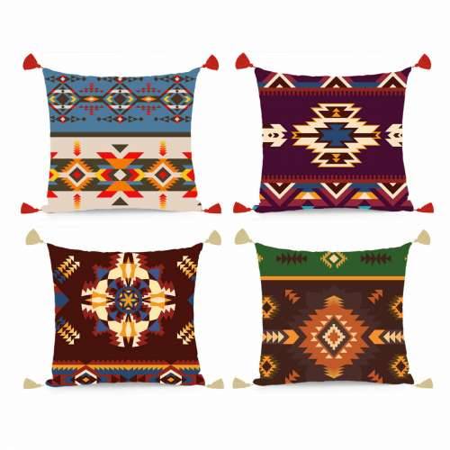 Jastuk DKD Home Decor Poliester Pisana Ikat (45 x 10 x 45 cm) (4 kom.) Cijena