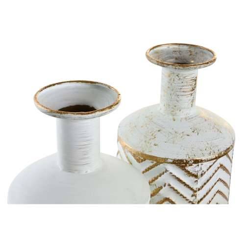 Vrč DKD Home Decor Bež zlatan Metal Turkizno Bijela Mediteran (16 x 16 x 41 cm) (2 kom.) Cijena