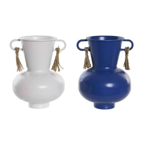 Vrč DKD Home Decor Metal Bijela Mornarsko plava (12 x 12 x 16 cm) (2 kom.) Cijena