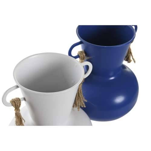 Vrč DKD Home Decor Metal Bijela Mornarsko plava (12 x 12 x 16 cm) (2 kom.) Cijena