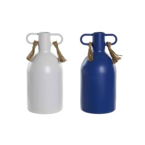 Vrč DKD Home Decor Metal Bijela Mornarsko plava (9 x 9 x 19 cm) (2 kom.) Cijena