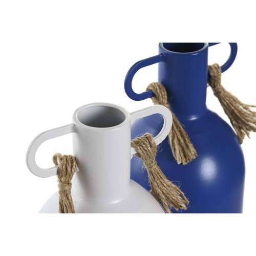Vrč DKD Home Decor Metal Bijela Mornarsko plava (9 x 9 x 19 cm) (2 kom.) Cijena