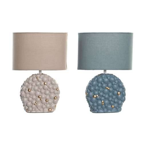 Stolna svjetiljka DKD Home Decor Plava zlatan Smeđa Tkanina Poliester Gres Keramika 220 V 50 W (24 x 15 x 34 cm) (2 kom.) Cijena