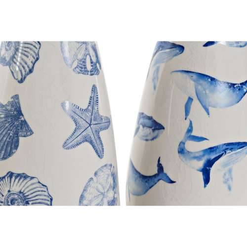 Vrč DKD Home Decor Zvijezda Bijela Nebesko plava More Mornarsko plava Gres Keramika Mediteran Kit (2 kom.) (16 x 16 x 31 cm) Cijena