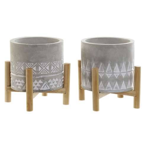 Svijeća DKD Home Decor Siva Drvo Smeđa Cement Aluminij vosak (10 x 10 x 12 cm) (2 kom.) Cijena