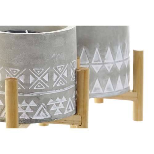 Svijeća DKD Home Decor Siva Drvo Smeđa Cement Aluminij vosak (10 x 10 x 12 cm) (2 kom.) Cijena